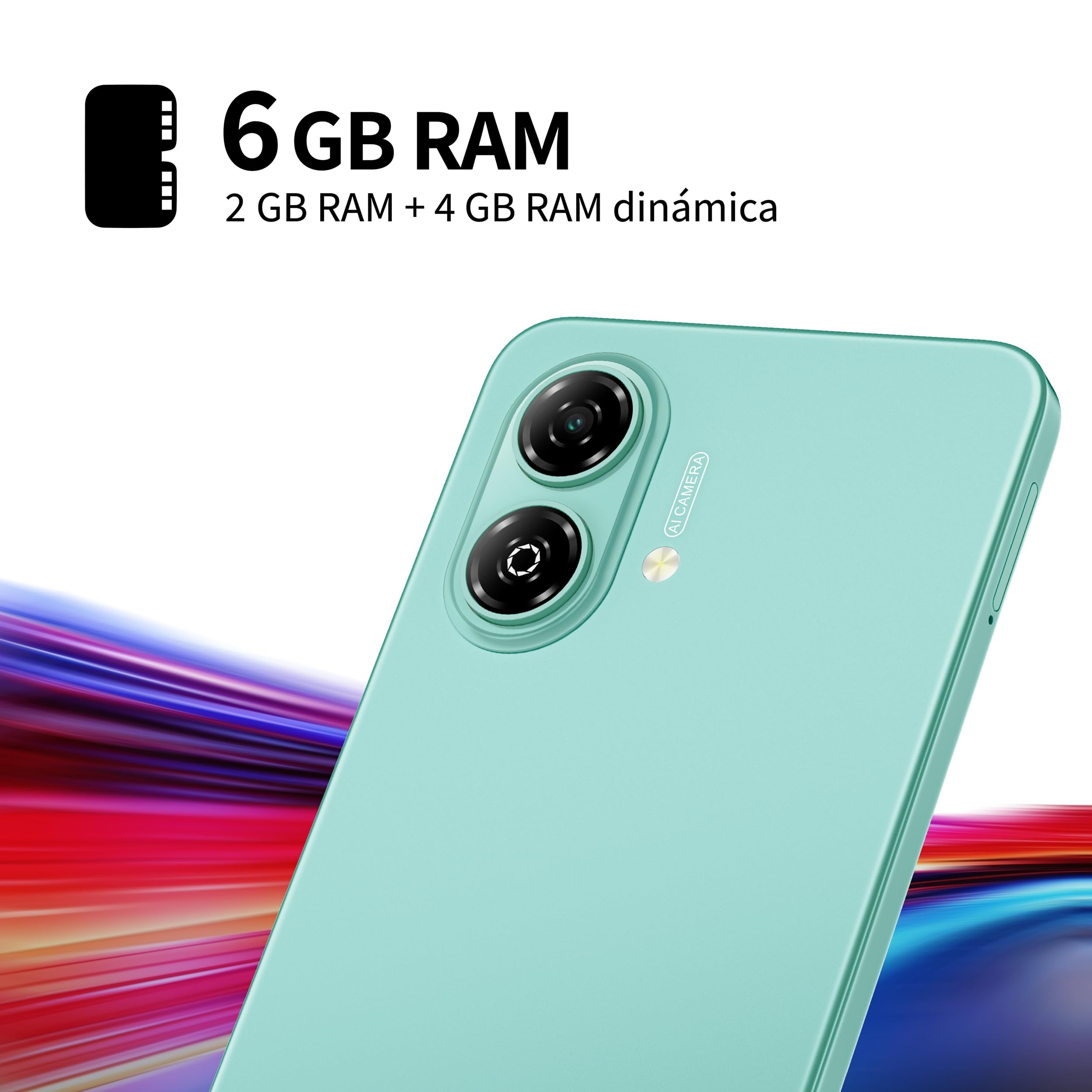 ZTE Smartphone Blade A35e 6,53 inç, 8MP+IA, 64 GB + 6 GB RAM (2 GB